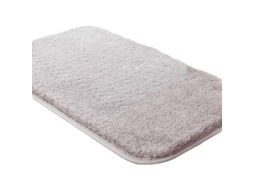 Tapete De Banho Antiderrapante Ultra Absorvente Microfibra Grossa Suave 40x60cm Cinza Claro