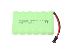 Bateria Recarregável De Lítio 7.2v 1800mah Com Plug Sm 2p Preto Para Carros Rc Leve Substituição