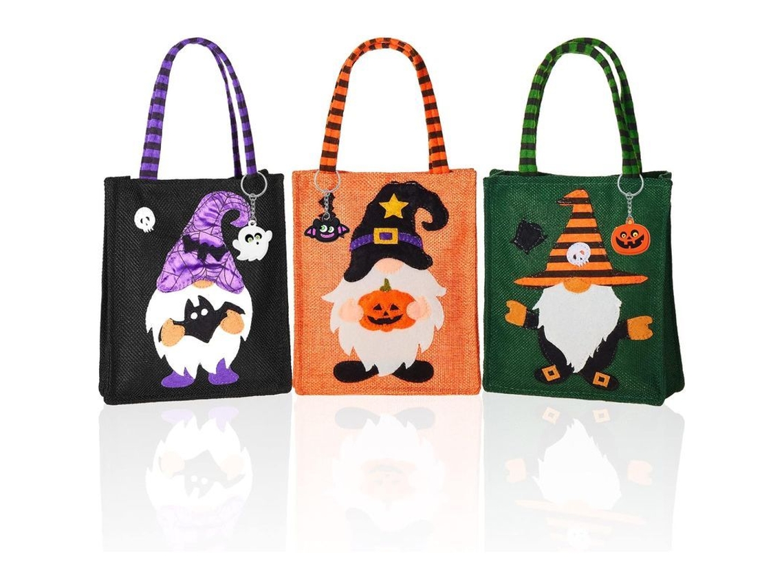 3 Pacotes de Sacolas de Halloween para Doces Incluem 3 Bolsas de Halloween para Doces | S/MARCA