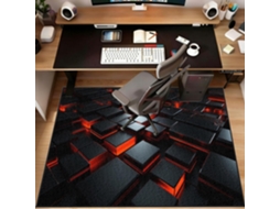 Tapete Cadeira Protetor Piso Escritório Antiderrapante 70 X 100 Cm Madeira Gamer,