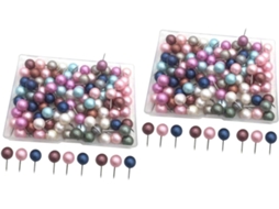 2 Conjuntos De Tachinhas Com Esfera Pérola Para Quadro Avisos
