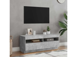 Vidaxl Móvel De Tv Com Luzes Led 100x35x40 Cm Cinzento Cimento