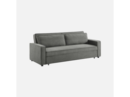 Sofá-cama Em Veludo Canelado, 3 Lugares, Cinza