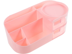 Organizador de maquiagem de mesa Slowmoose com 4 gavetas lisas e compartimento para penteadeira