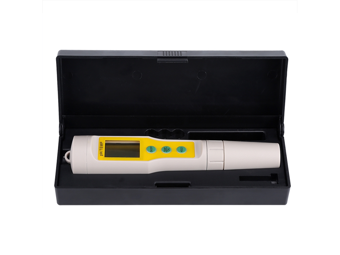 Medidor de Ph Digital LCD com Tester de Temperatura para Água, Aquário, Piscina e Vinho | S/MARCA