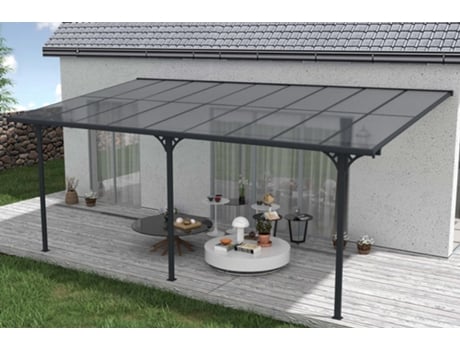 Pérgola Garagem de Parede CAZEBOO Kleo 550L300 Alumínio Cinzento