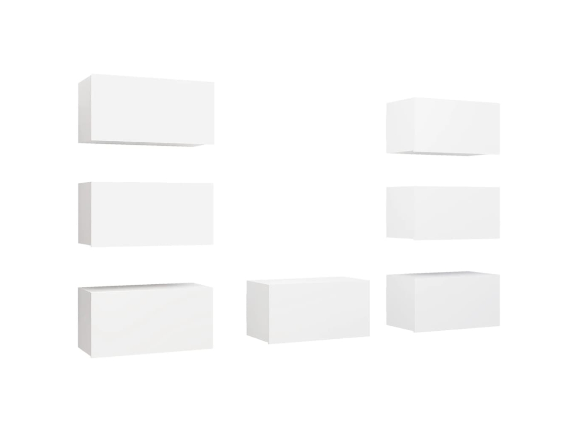 Tv Cabinet Set, Tv Cabinet Sets Vidaxl Branco Madeira Processada (n/a)