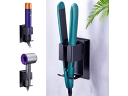 Suporte Para Secador De Cabelo Sem Furos, Parede, Em Aço Inoxidável, Autoadesivo, Parede