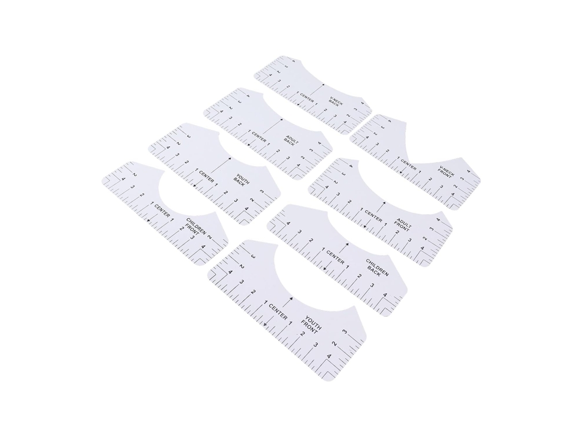 Guia De Régua Para Camisetas Ferramenta Centralização Leve Em Pvc
