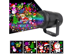 Lâmpada Projetora Led Natal 16 Padrões Decorativo Festa Instalação Fácil Plug And Play | S/MARCA