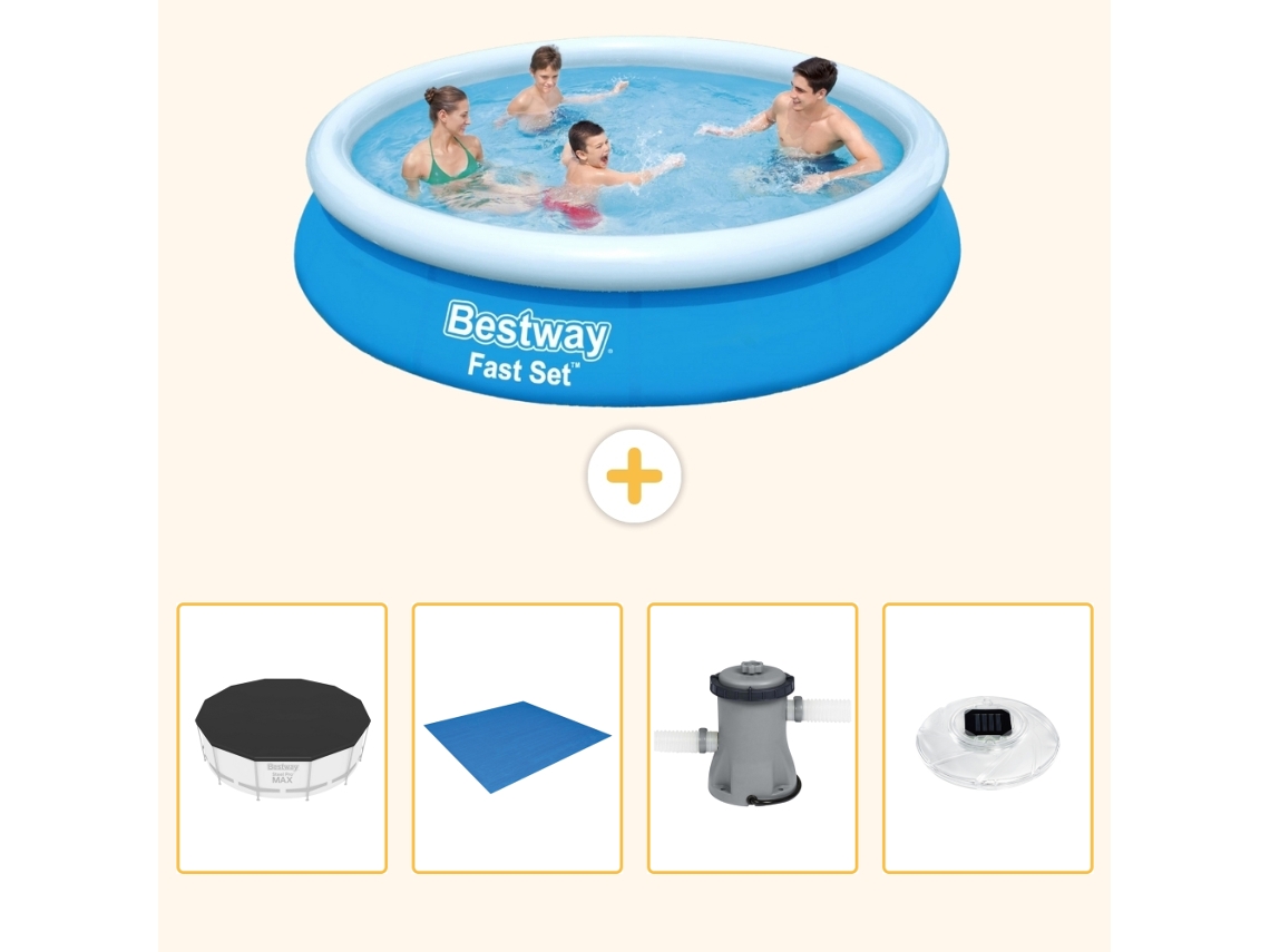 Bestway Piscina Bestway Fast Set Redonda - 366x76 Cm - 5-peças S74