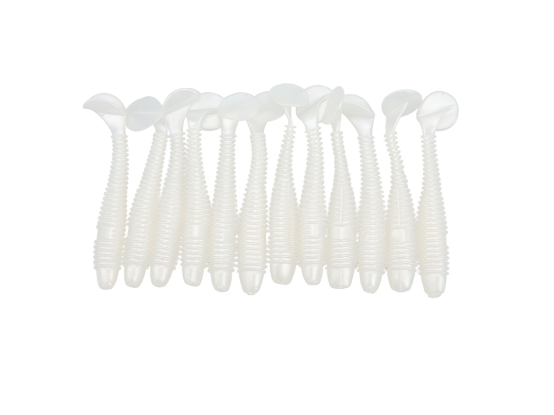Lure Soft Bait (simulated Fish Lure, Paddle Tail Design) 12-pack Screw T-tail Worm 70mm/2.9g Soft Bait Set