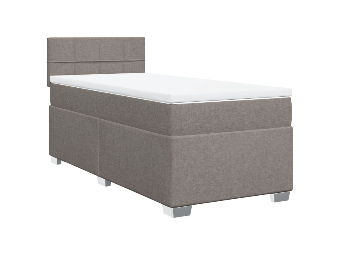 Cama com Molas e Colchão Tecido Castanho Acinzentado MAISON EXCLUSIVE (90x190 cm)