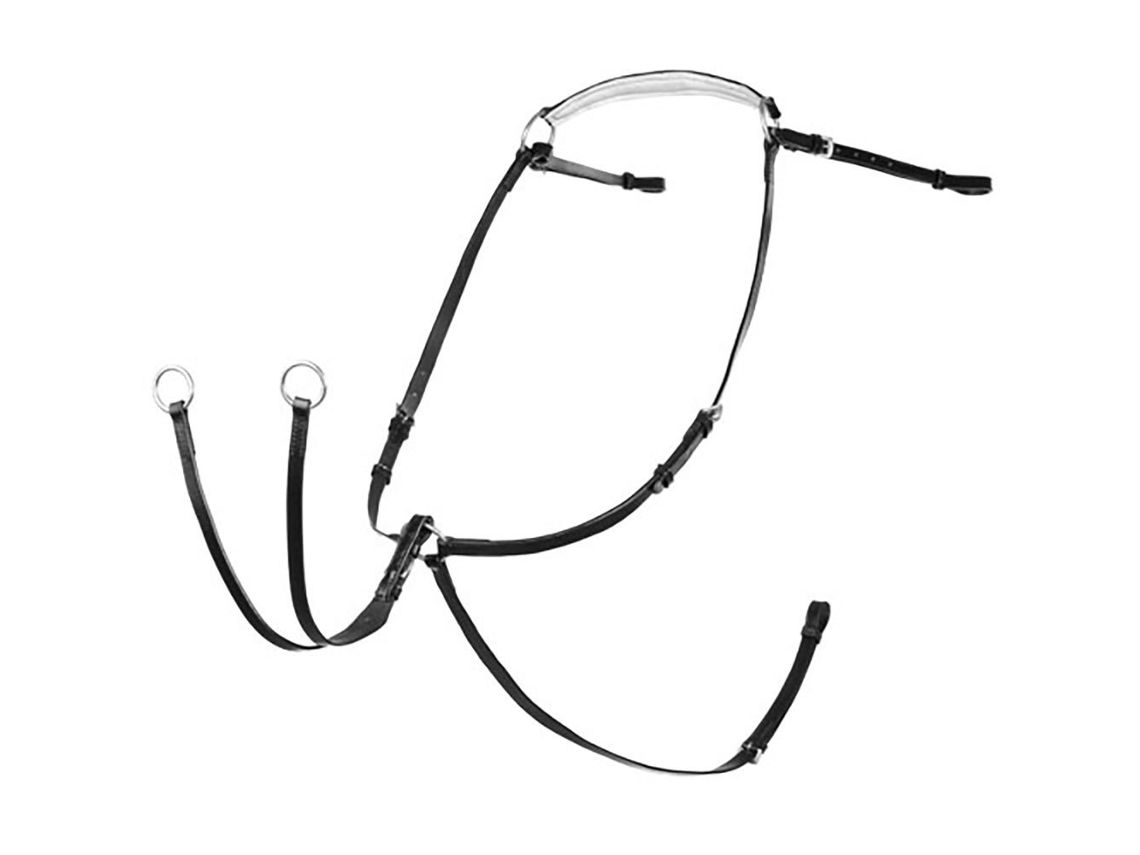 Peitoral Crossover Martingale Inglês Preto Prateado Fullhispano Hipica