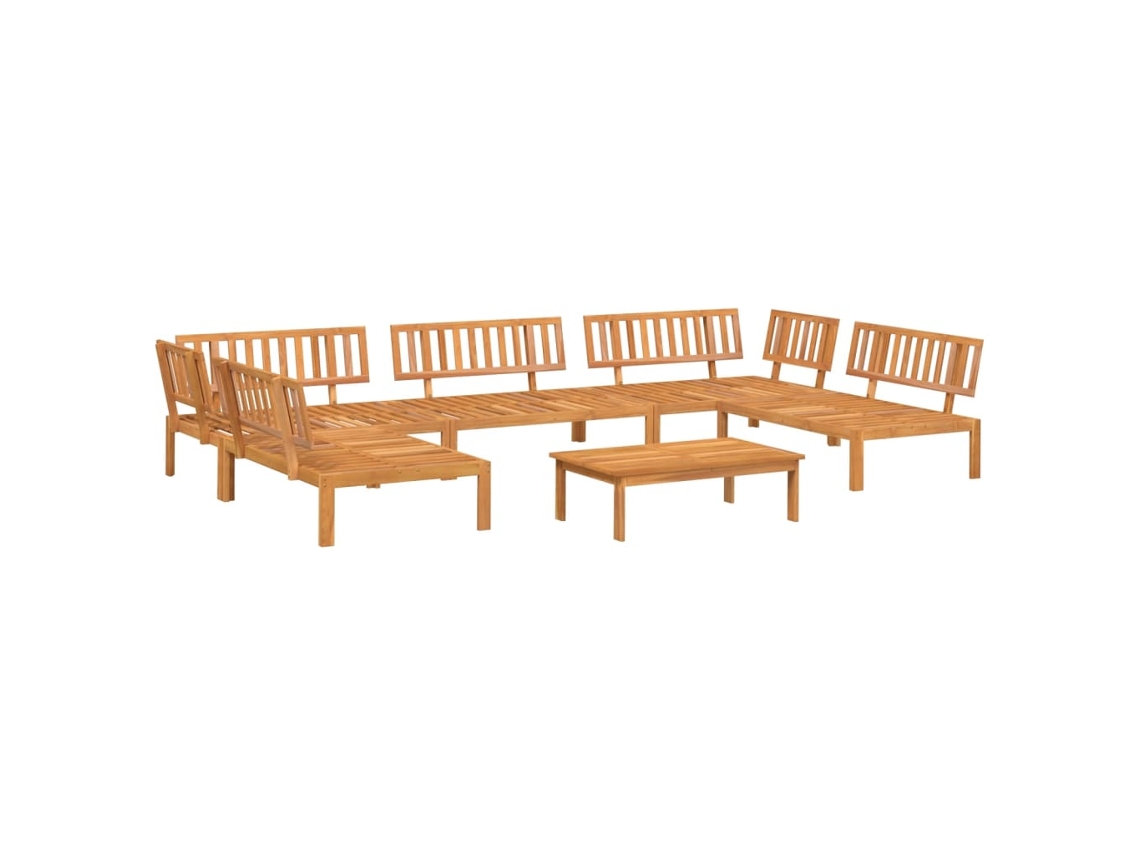Conjunto 1 Conjunto De Sofás De Paletes Vidaxl Marrom Madeira De Acácia (100 X 60 X 30 Cm)
