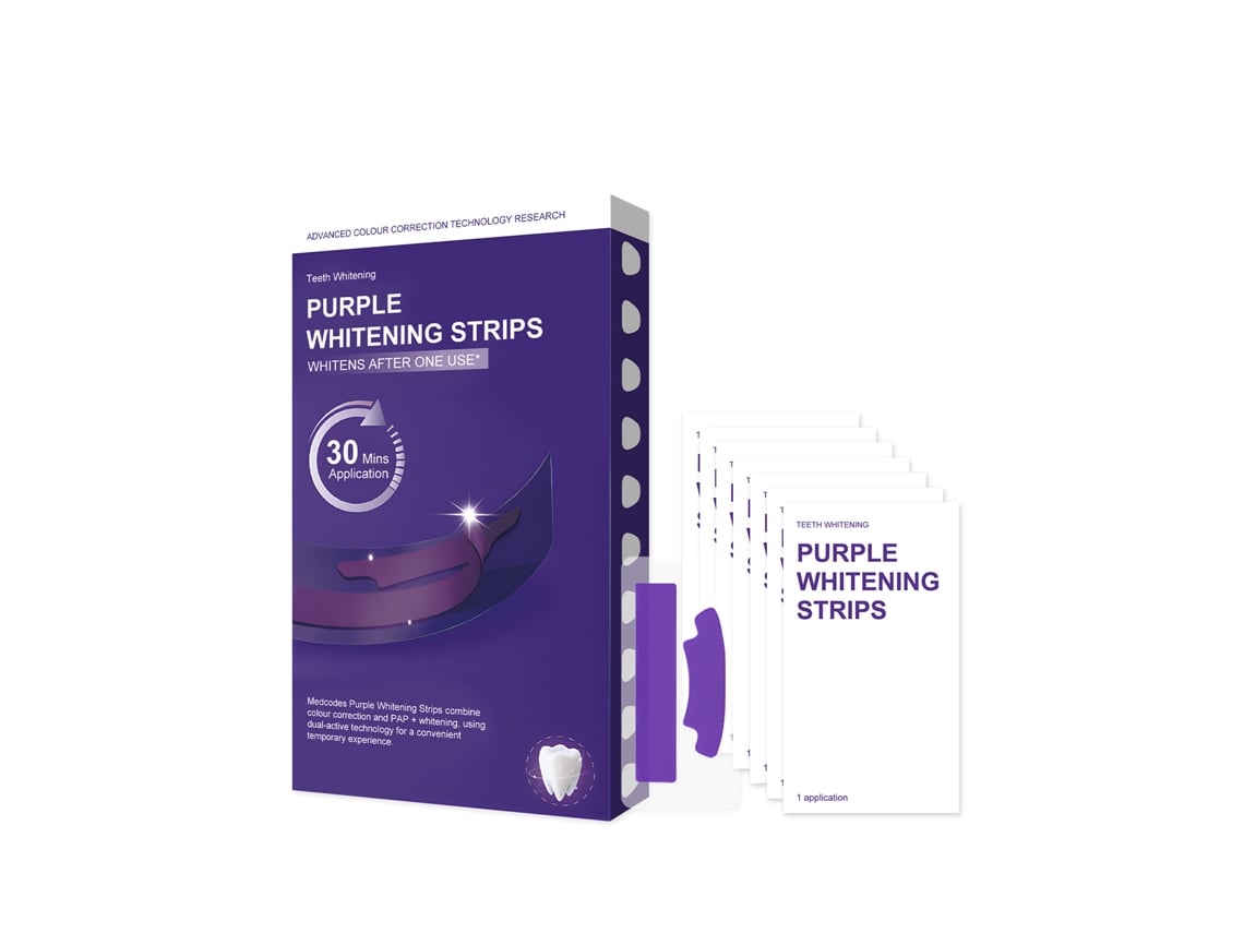 Fitas Clareadoras Purple Suave, para Dentes, Clareamento Rápido e Confortável LAXISCREED