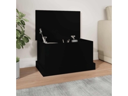 Vidaxl Caixa De Arrumação 50x30x28 Cm Derivados De Madeira Preto