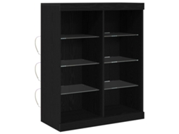 Aparador Led de Carvalho Preto com MAISON EXCLUSIVE 41x37x100 cm
