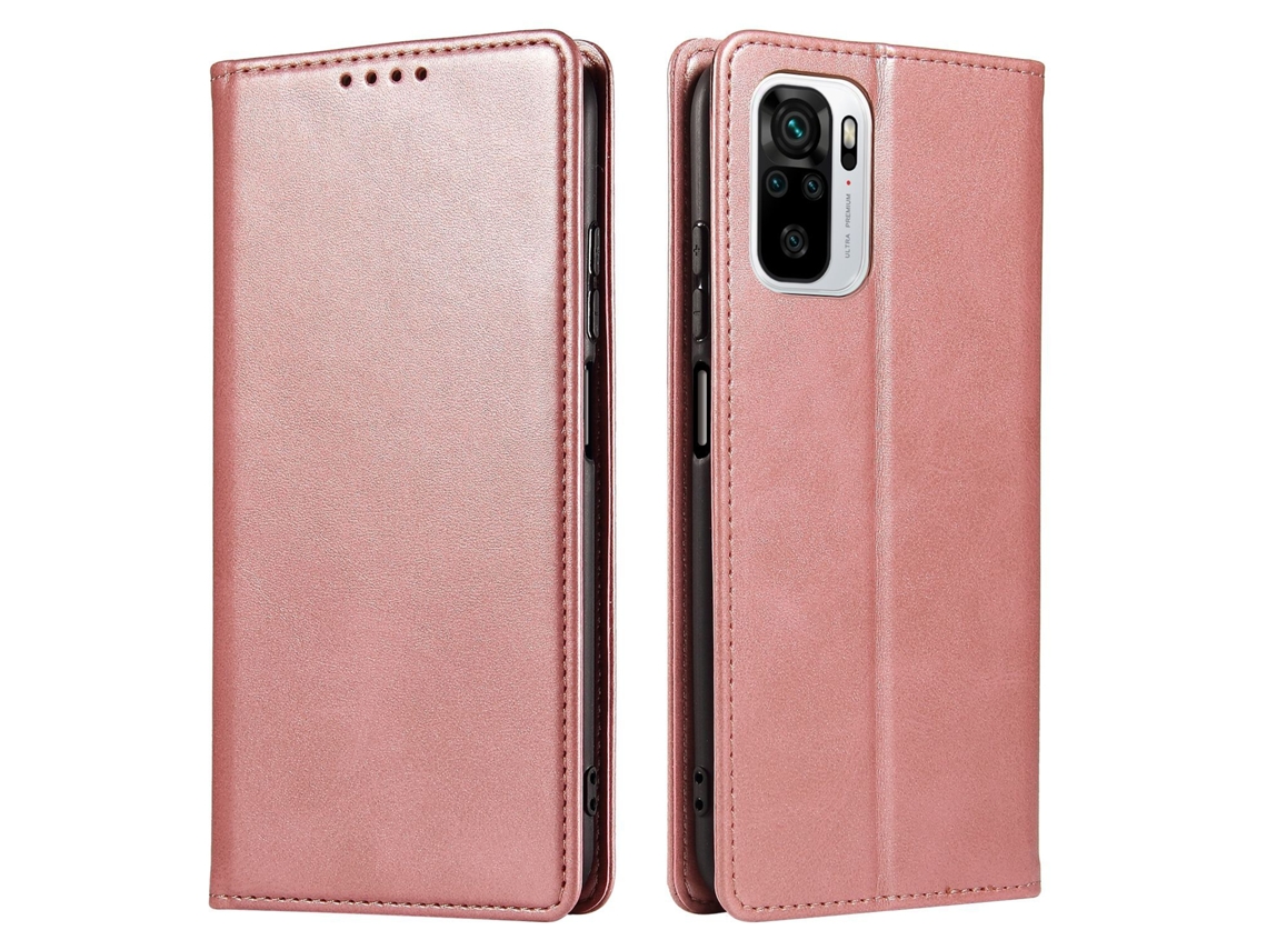 Capa Para Xiaomi Redmi Note 8 Pro Bezerro Textura Magnética Caixa De Couro Flip Horizontal Com Titular E Cartão Slots Carteira Rosa