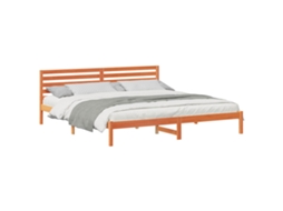 Estrutura da Cama com Cabeceira Marrom Cera MAISON EXCLUSIVE 200x220 cm