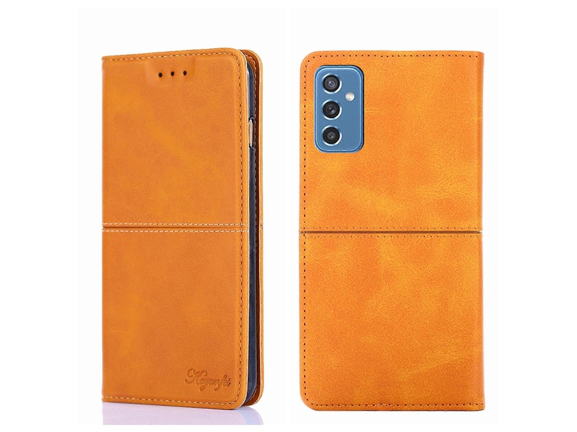 Capa De Couro Com Flip Horizontal Magnético Com Textura De Vaca Para Samsung Galaxy M52 5g
