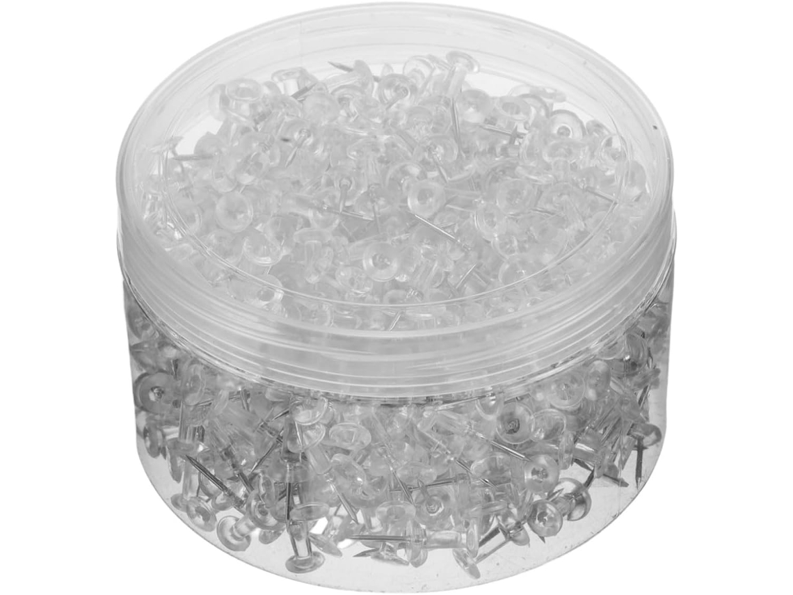 500 Tachinhas De Metal Transparentes Para Murais Avisos