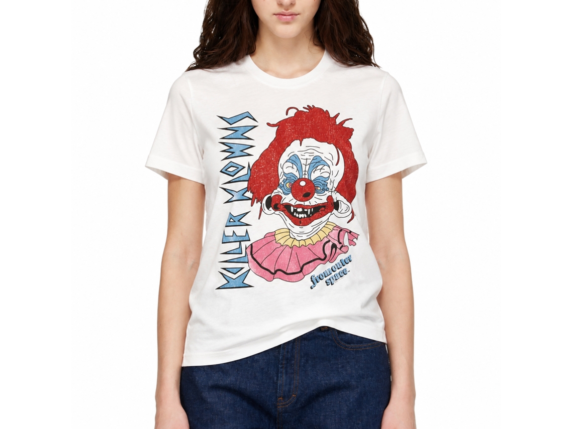Rockinstone Killer Klowns Rudy Headshot White Adult T-shirt Size:m