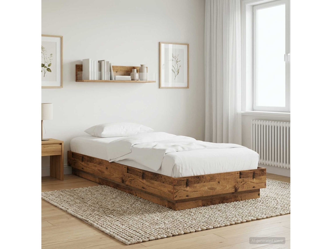 Vidaxl Estrado De Cama Madeira Antiga 80 X 200 Cm Derivados De Madeira