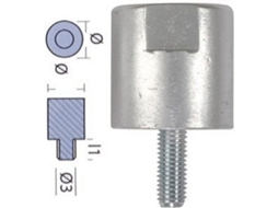 Ânodo Do Eixo Do Motor Yanmar M8 Prateado 30 Mmtecnoseal
