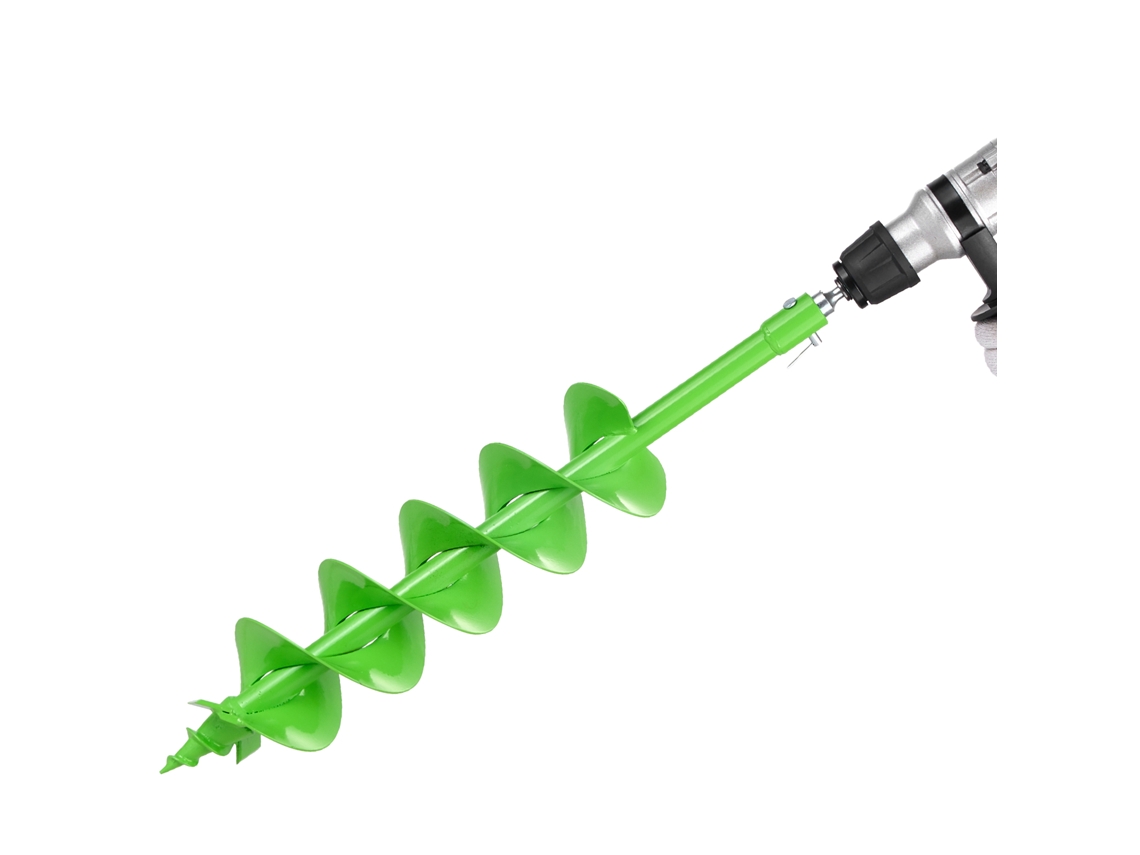 Broca helicoidal 150 x 800 mm para plantio de bulbos Vevor Green