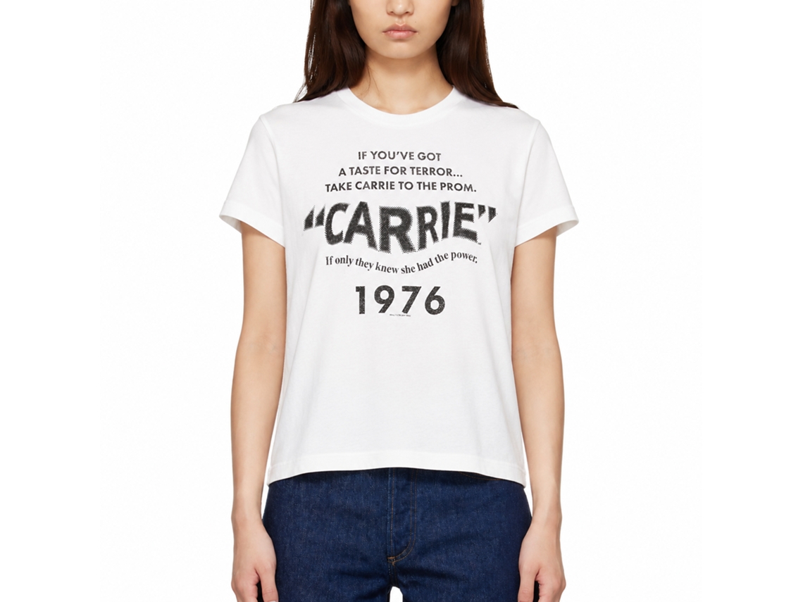 Rockinstone Carrie Movie Title Card White Adult T-shirt Size:s