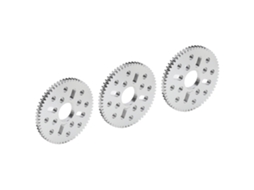 Engrenagens Cilíndricas Dentes Retos Laxiscreed Com 4 Furos Longos E 12 Furos Redondos, Módulo 0.8