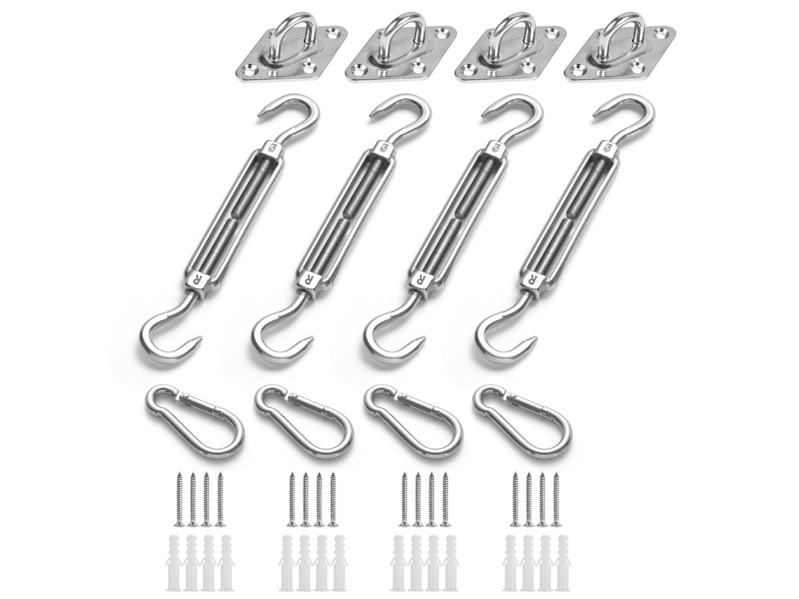 Kit De Fixação Para Toldo De Jardim,triângulo E Quadrado,retangular,acessórios De Fixação Em Aço Inoxidável Resistente Para Vela De Sombra Btforus