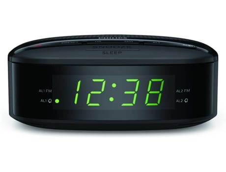 Despertador PHILIPS TAR3205/12 (Preto - Digital - FM/AM - Alarme duplo)