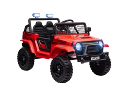 Carro Elétrico Infantil Com Suspensão Suave, Controle Remoto, Luzes Led, Buzina, Motores De 12v, Feito De Plástico E Metal, Vermelho