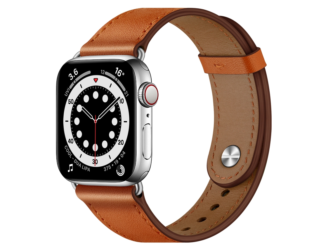 Bracelete para Apple Watch 38/40/41mm Couro Genuíno Marrom XIAOMOYU