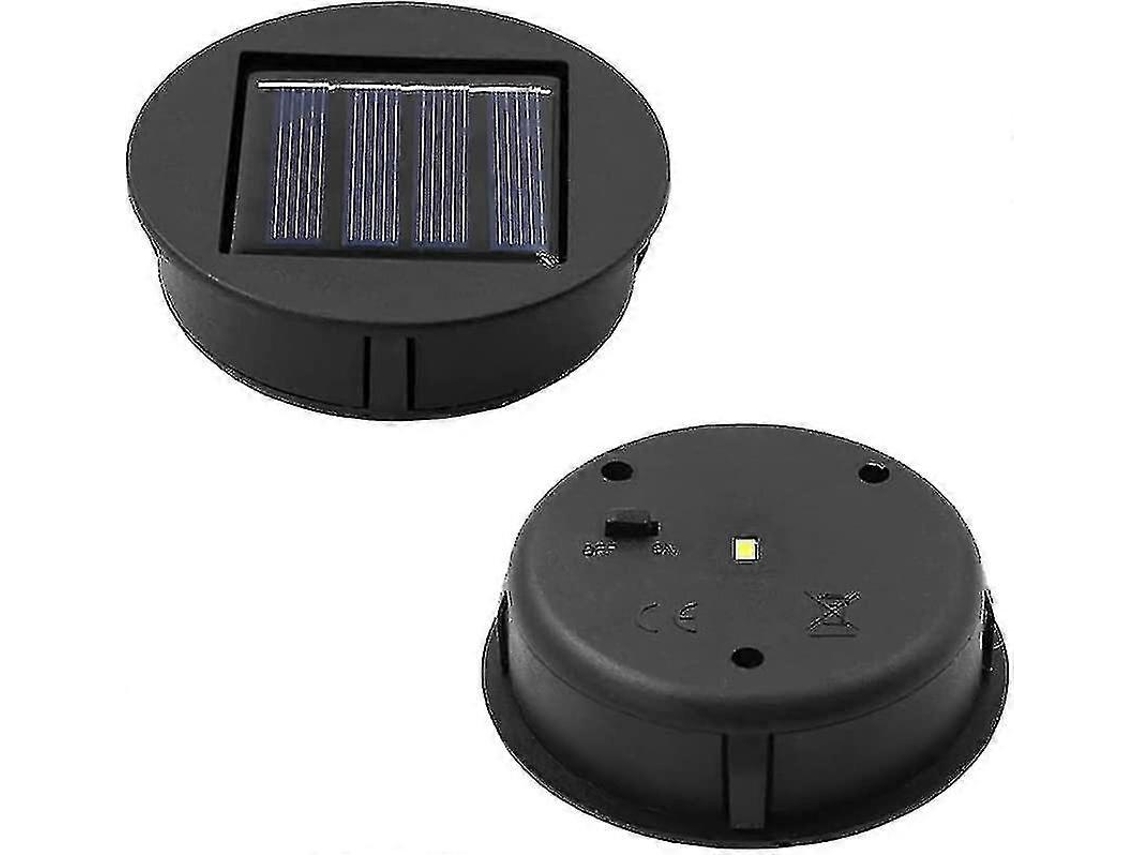 Rebe-2 Capas De Repuesto Para Lanternas Solares, Painel Solar De 8 Cm, Impermeável Ip44, Luz Led Quente De 7 Lúmenes Para Jardim E Exteriores