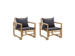 Cadeiras De Jardim C/ Almofadãµes 2 Pcs Bambu DKD HOME DECOR