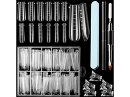 120 Peças Conjunto de Formas de Unhas Duplas Formas de Extensão de Formas de Unhas de Gel Formas de Gel de Caixão para Unhas de Acrílico Uv Transparen