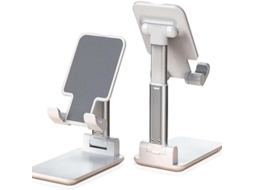2026-soporte De Mesa Ajustável Para Celulares E Tablets Plegável Universal Para Iphone Ipad Blanco