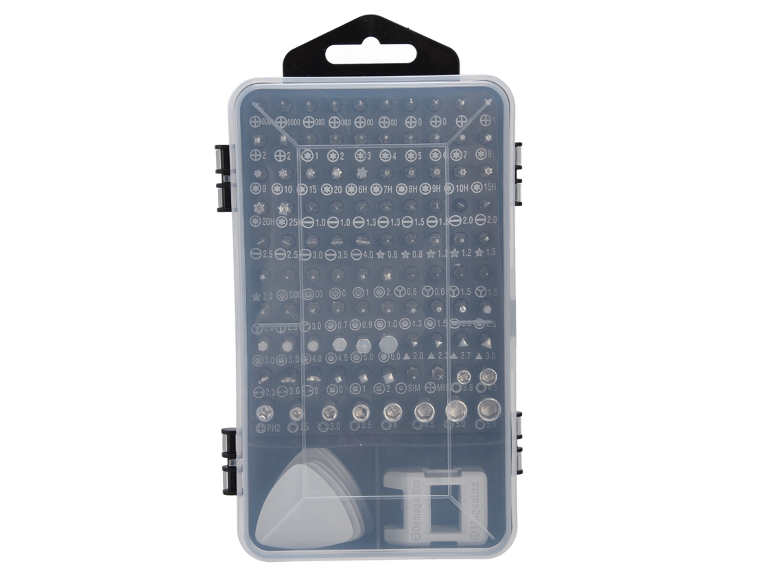 Kit de chaves de fenda magnéticas 117 peças para eletrônicos, PCs, telefones
