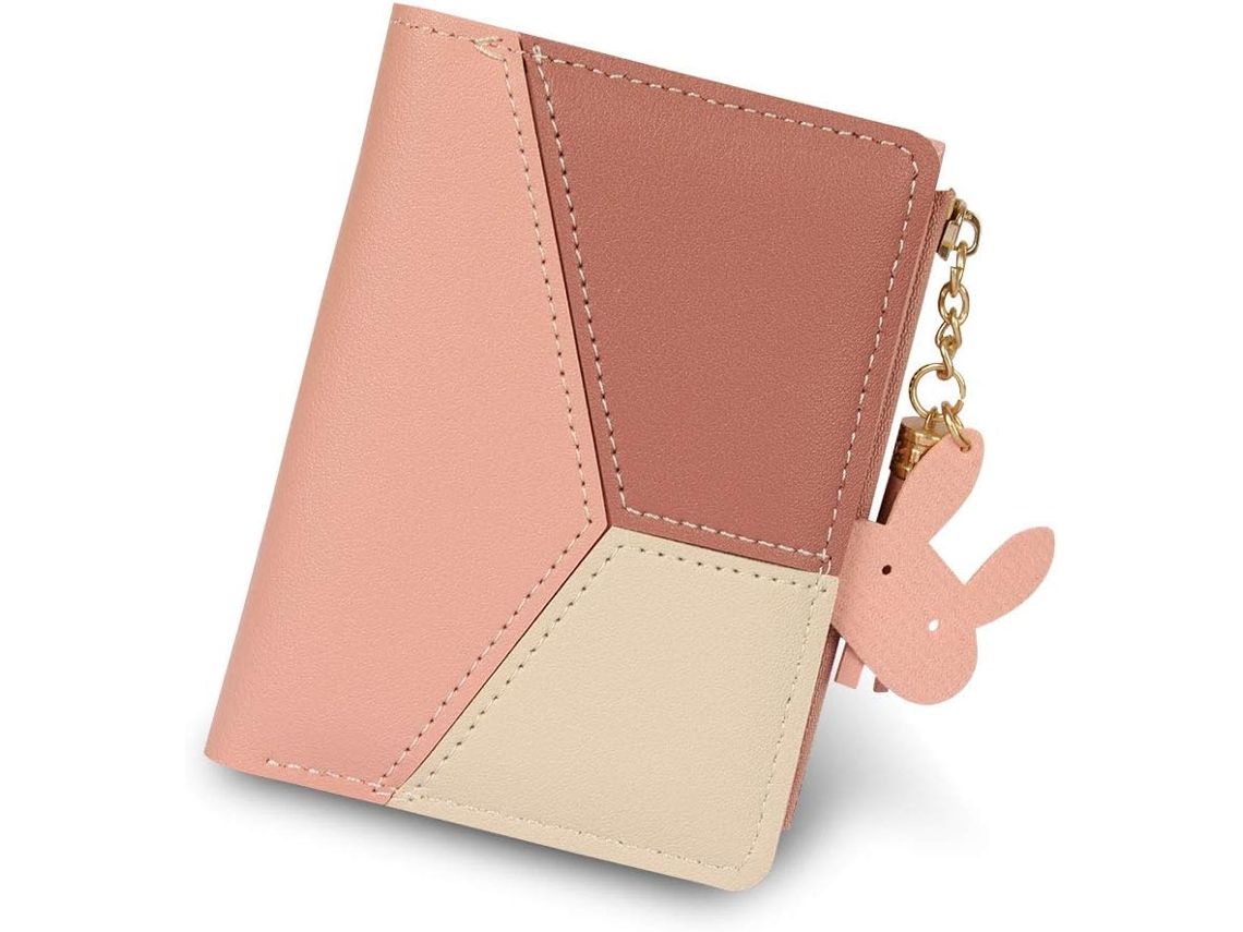 Porta-moedas Em Pele Pu Com Borla E Bolso Com Fecho - Mala De Mão - Rosa