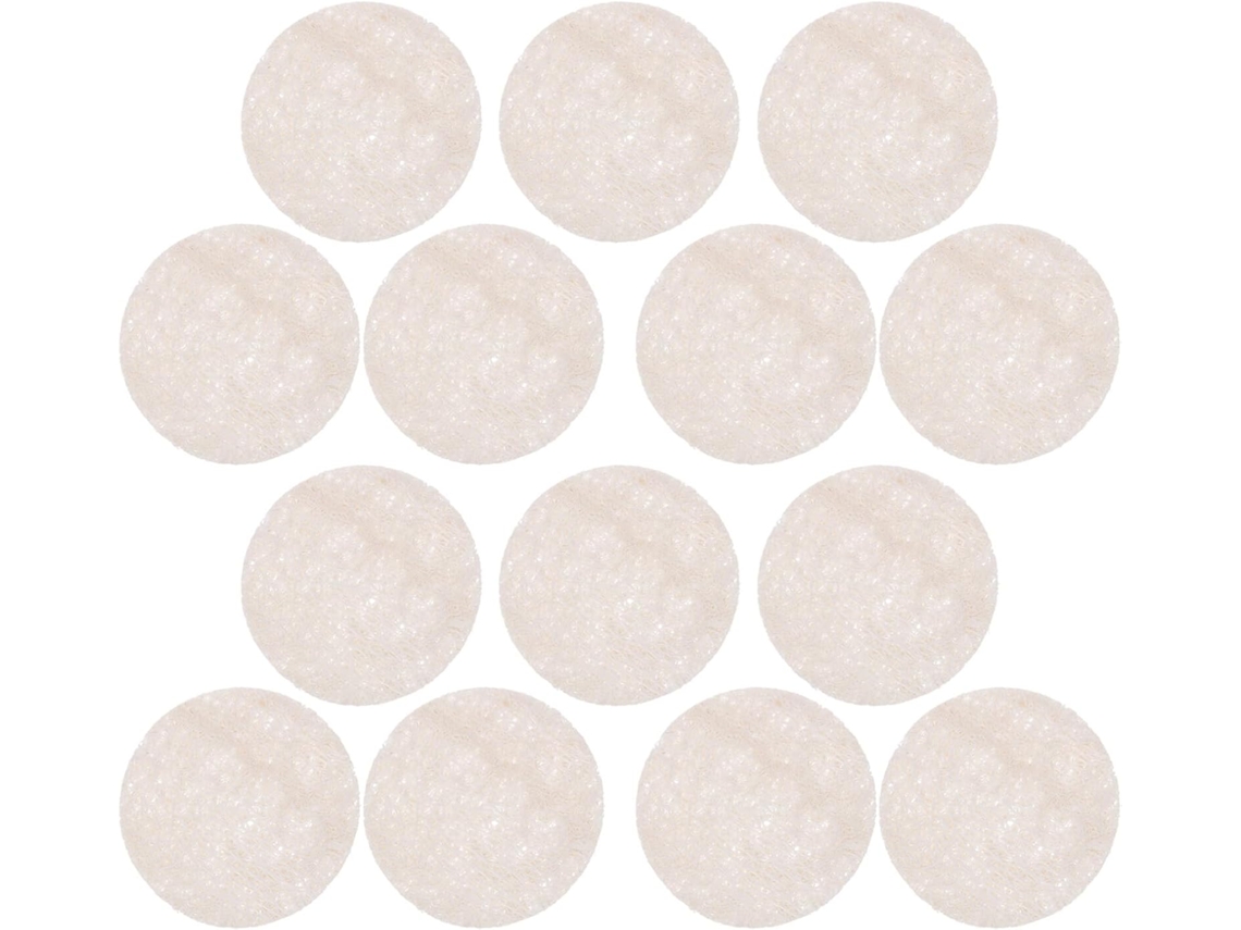 Conjunto De 30 Esponjas Esfoliantes Bucha Vegetal Natural, 6x6 Cm, Para O Rosto, Limpeza Suave E Remoção De Maquiagem
