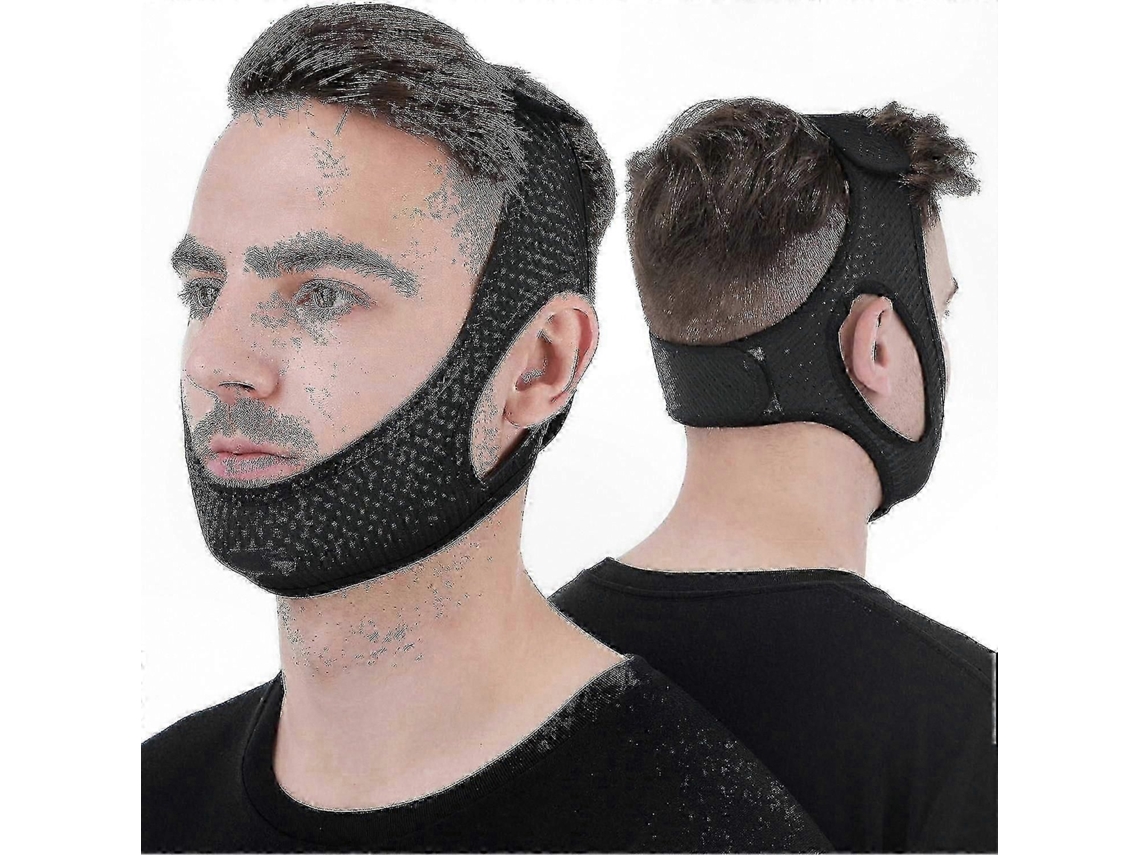 Faixa de Queixo com Conforto Aprimorado para Ronco, Ajustável e Respirável, Ideal para Auxiliar no Sono. TAISHENGDA