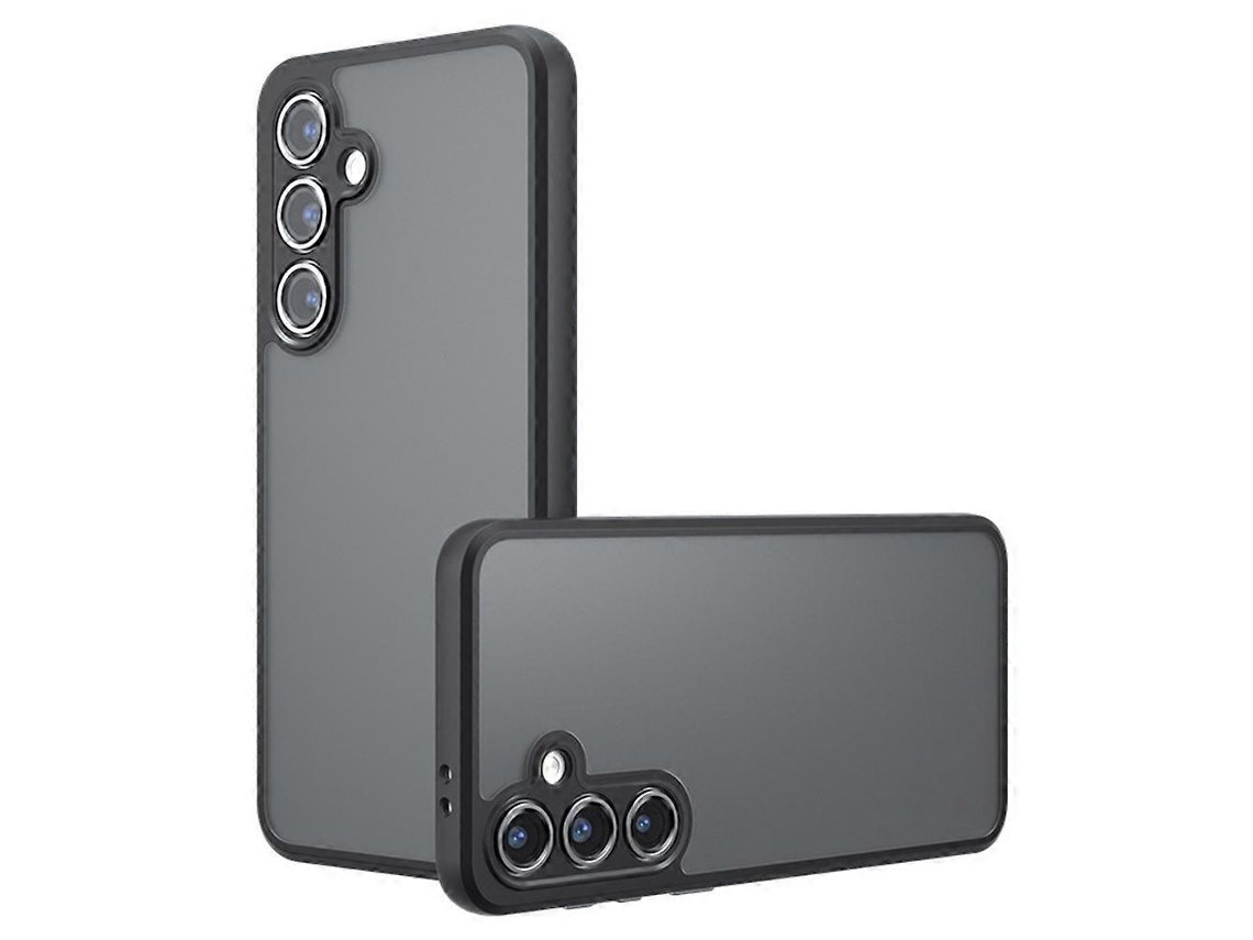 Capa Tkdaddy Para Samsung Galaxy S25 Com Toque De Tpu Pc Fosco, Transparente E Preta