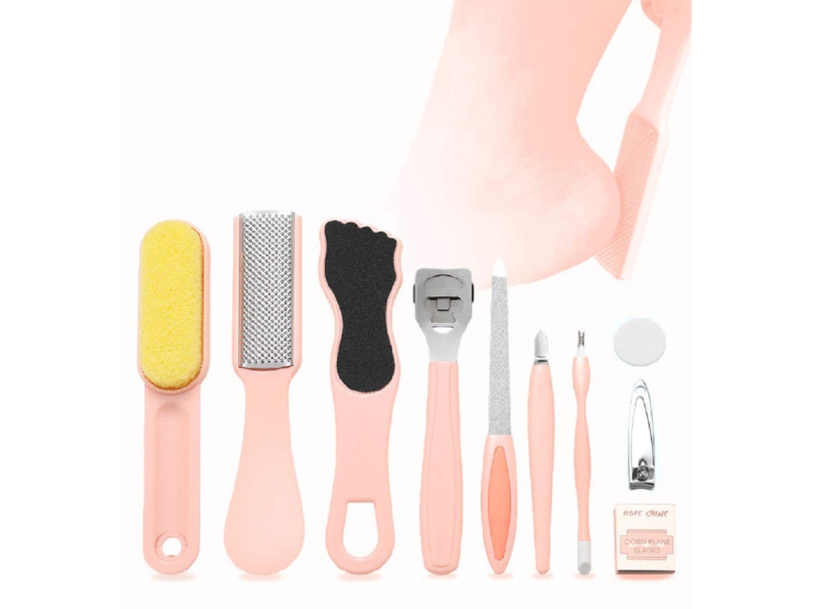 Conjunto com 8 Peças para Cuidados com Os Pés Incluindo Raspador AURUM