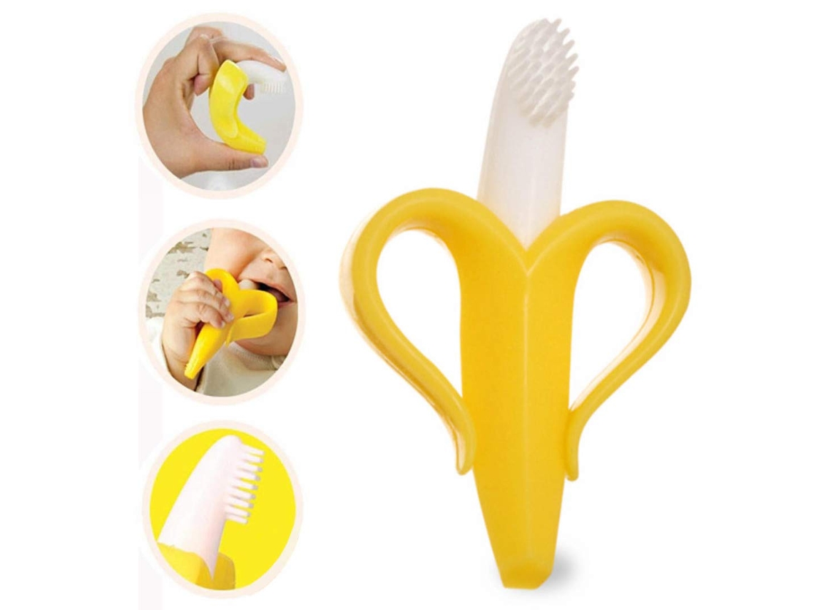 Brinquedos De Dentição Para Bebês, Cores Brilhantes, Design De Fácil Aderência, Escova De Dentes De Silicone De Grau Alimentício Para Bebês, Acalma Ge
