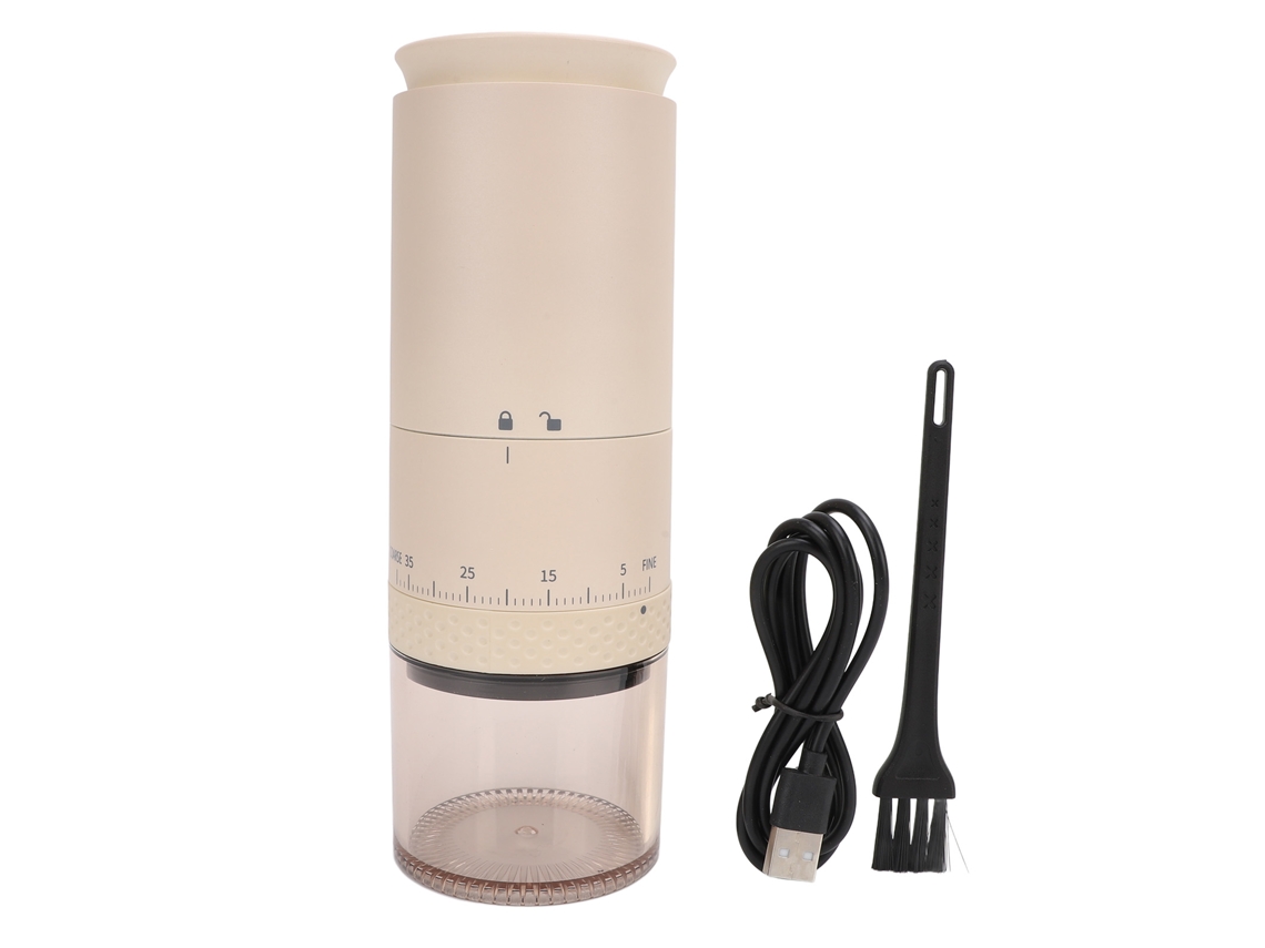 Laxiscreed Moedor De Grãos De Café Elétrico Com Display Digital, Portátil, Usb E 38 Ajustes De Moagem