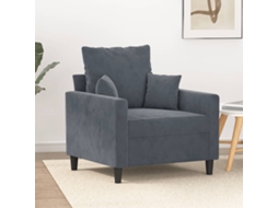 Vidaxl Poltrona 60 Cm Veludo Verde-escuro