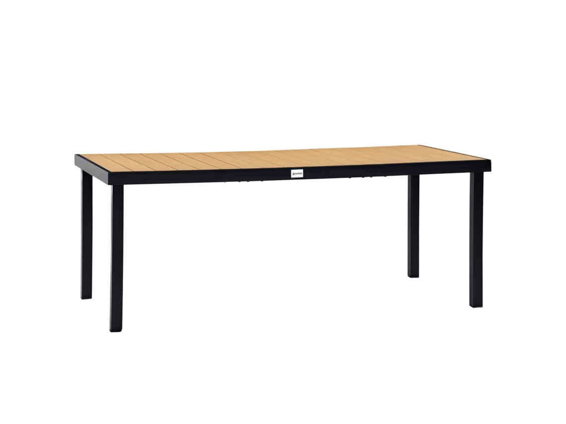 Mesa de Jardim Retangular Alumínio (com Tampo Pe Ripado, 8 Lugares)